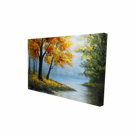 FONDO 12 x 18 in. Trees by The Lake-Print on Canvas FO2784058